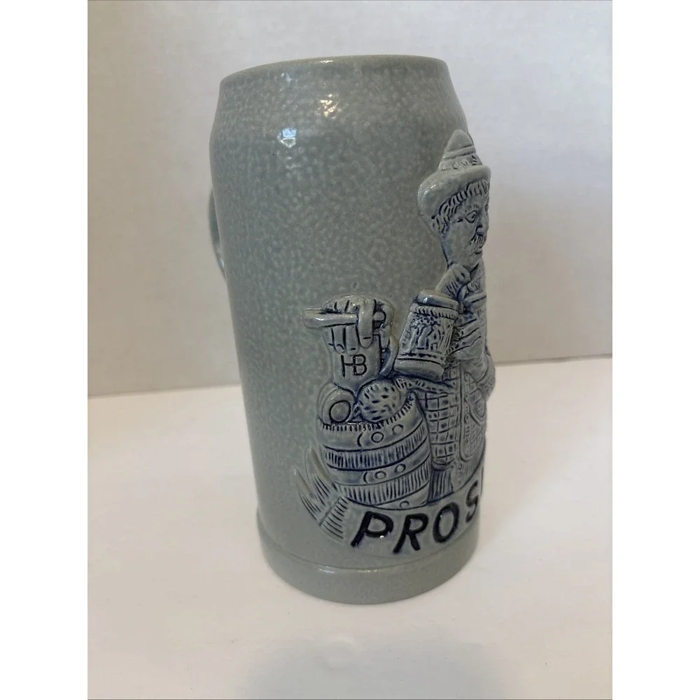 Vintage Prosit Original King 2 401 Germany German Beer Stein Stoneware EUC